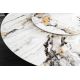 Mese dining - Masa rotunda SPIN 150cm alb gri auriu