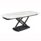 Masa extensibila cu design prin rotire Inception 130-190cm alb marmorat