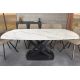 Mese extensibile - Masa extensibila cu design prin rotire Inception 130-190cm alb marmorat