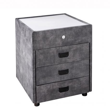 Noptiere - Noptiera cu iluminat LED PARIS 55cm catifea gri