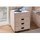 Noptiere - Noptiera cu iluminat LED TOULOUSE 55cm catifea bej