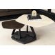 Masute Living - Masuta de cafea moderna cu doua blaturi rotative din ceramica Movement 80-130cm