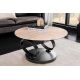 Masute Living - Masuta de cafea moderna cu doua blaturi rotative din ceramica DANCING RINGS 80-135cm
