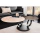 Masute Living - Masuta de cafea moderna cu doua blaturi rotative din ceramica DANCING RINGS 80-135cm
