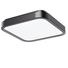 Iluminat pentru baie - Plafoniera LED baie IP44 Samira 42x42cm negru/alb