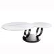 Masuta de cafea moderna cu doua blaturi rotative din ceramica DANCING RINGS 80-135cm