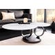 Masute Living - Masuta de cafea moderna cu doua blaturi rotative din ceramica DANCING RINGS 80-135cm