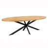Masa de sufragerie ovala, Lemn de mango, Natur, GALAXIE 240cm