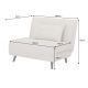 Fotolii - Fotoliu Pat SMART MULTIFUNCTION 100cm catifea raiata bej