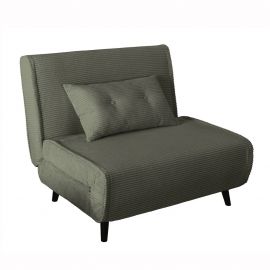 Fotolii - Fotoliu Pat SMART MULTIFUNCTION 100cm catifea raiata verde