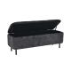 Banchete-Tabureti - Bancheta cu spatiu de depozitare Catifea Gri, EN VOGUE 120cm