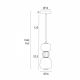 Pendule, Lustre suspendate - Pendul, Lustra suspendata LED Modern 13W maro