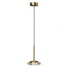 Pendul LED metal auriu, sticla Lunaris