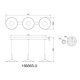 Pendule, Lustre suspendate - Lustra suspendata cu 3 pendule LED metal negru LAMPONE