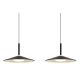 Pendule, Lustre suspendate - Lustra suspendata cu 3 pendule LED metal negru LAMPONE