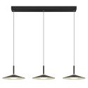 Lustra suspendata cu 3 pendule LED metal negru LAMPONE