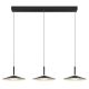 Pendule, Lustre suspendate - Lustra suspendata cu 3 pendule LED metal negru LAMPONE