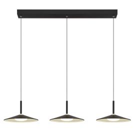 Lustra suspendata cu 3 pendule LED metal negru LAMPONE