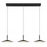 Lustra suspendata cu 3 pendule LED metal negru LAMPONE