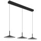 Pendule, Lustre suspendate - Lustra suspendata cu 3 pendule LED metal negru LAMPONE