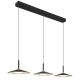 Pendule, Lustre suspendate - Lustra suspendata cu 3 pendule LED metal negru LAMPONE