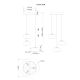 Pendule, Lustre suspendate - Lustra suspendata cu 3 pendule LED QUINTARA