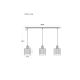 Pendule, Lustre suspendate - Lustra cu 3 pendule MDF si sticla fumurie UNDERWOOD