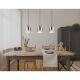 Pendule, Lustre suspendate - Lustra cu 3 pendule MDF si sticla fumurie UNDERWOOD
