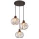 Pendule, Lustre suspendate - Lustra cu 3 pendule metal ruginiu MATEO