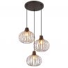 Lustra cu 3 pendule metal ruginiu MATEO