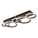 Plafoniere - Plafoniera LED CCT BLEVINS riflaj MDF cu efect de lemn