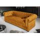 Canapele - Canapea clasica stil englezesc Chesterfield 3 locuri, galben mustar