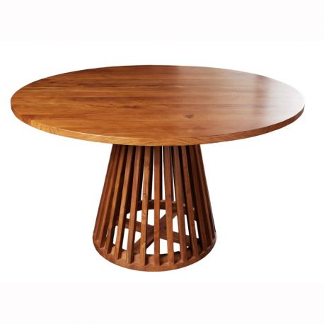 Mese dining - Masa rotunda din lemn de salcam Maison Jade 140cm