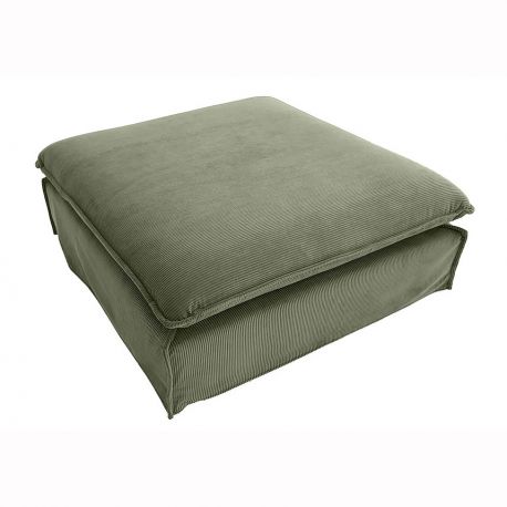 Banchete-Tabureti - Taburete, suport pentru picioare Heaven 100cm, catifea raiata verde