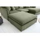 Banchete-Tabureti - Taburete, suport pentru picioare Heaven 100cm, catifea raiata verde