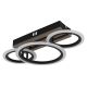 Plafoniere - Plafoniera LED CCT BLEVINS riflaj MDF cu efect de lemn