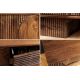 Comode - Comoda TV cu model optic 3D, Lemn mahon maro, ART DECO 200cm
