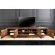 Comode - Comoda TV cu model optic 3D, Lemn mahon maro, ART DECO 200cm