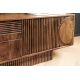 Comode - Comoda TV cu model optic 3D, Lemn mahon maro, ART DECO 200cm