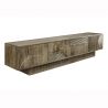 Comoda TV cu model optic 3D, Lemn mahon gri, ART DECO 200cm