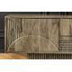 Comode - Comoda TV cu model optic 3D, Lemn mahon gri, ART DECO 200cm