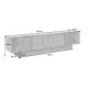 Comode - Comoda TV cu model optic 3D, Lemn mahon gri, ART DECO 200cm