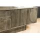 Comode - Comoda TV cu model optic 3D, Lemn mahon gri, ART DECO 200cm