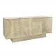 Comode - Comoda TV cu model optic 3D, Lemn mahon natur albit, ART DECO 170cm