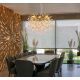 Pendule, Lustre suspendate - Lustra suspendata metal auriu mat, cristale de sticla QUEENA
