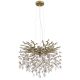 Pendule, Lustre suspendate - Lustra suspendata metal auriu mat, cristale de sticla QUEENA