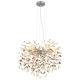 Pendule, Lustre suspendate - Lustra suspendata metal argintiu mat, cristale de sticla QUEENA