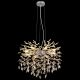 Pendule, Lustre suspendate - Lustra suspendata metal argintiu mat, cristale de sticla QUEENA