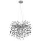 Pendule, Lustre suspendate - Lustra suspendata metal argintiu mat, cristale de sticla QUEENA