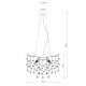 Pendule, Lustre suspendate - Lustra suspendata metal argintiu mat, cristale de sticla QUEENA